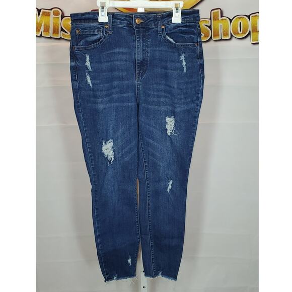 Soundgirl Distressed Blue Skinny Jeans Women’s Size 11 - Picture 1 of 4